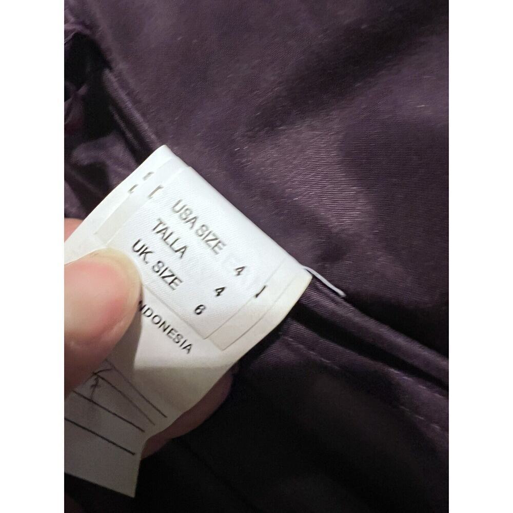 Bridesmaids Dress Size 4 Burgundy Long Formal Emperor Mori Lee Gardner Small - Picture 12 of 12